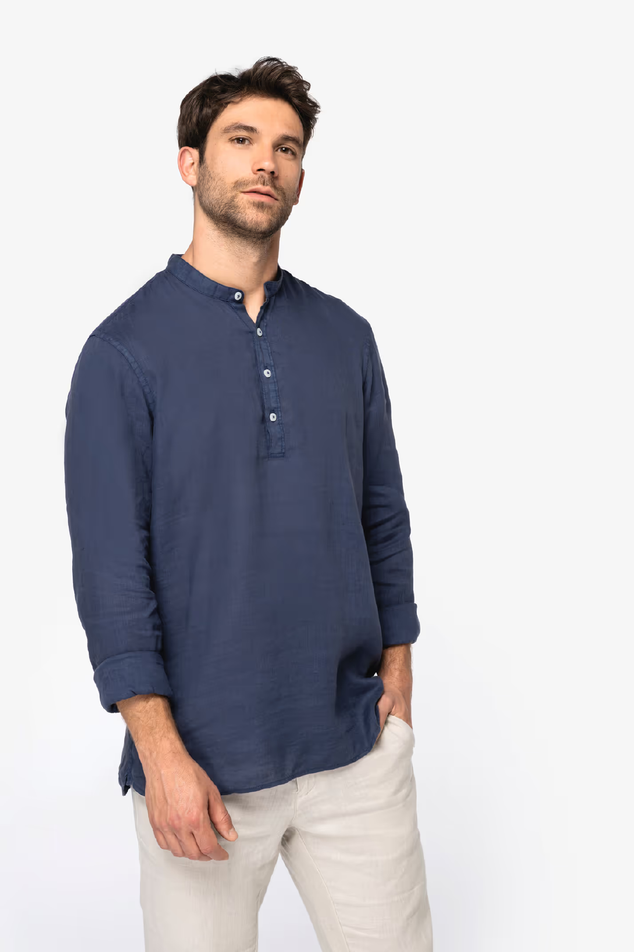 LAWRENCE - CAMICIA KOREANA IN LINO